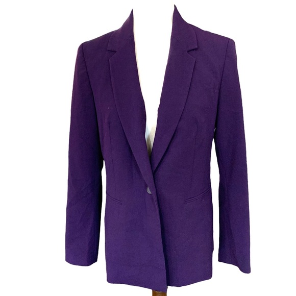 Nine West jacket blazer purple one button size 6